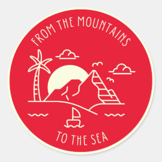From the Mountains to the Sea Classic Round Sticker