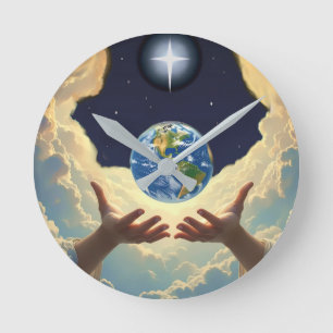 From the Nativity to the Cross and Beyond Round Clock