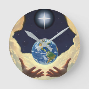 From the Nativity to the Cross and Beyond Round Clock