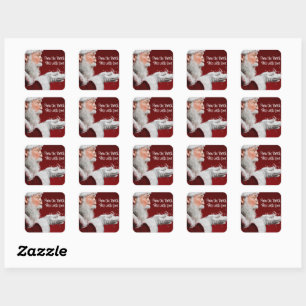 From the North Pole With Love - Santa Claus Square Sticker