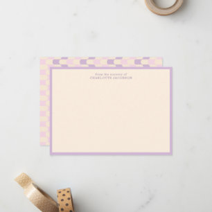 From the Nursery of Groovy Retro Lilac Baby Girl Card