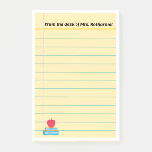 From the Teacher's Desk Notepad