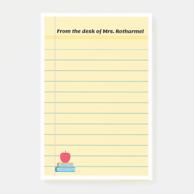 From the Teacher's Desk Notepad (Front)