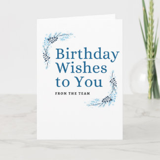 From the Team Birthday Card