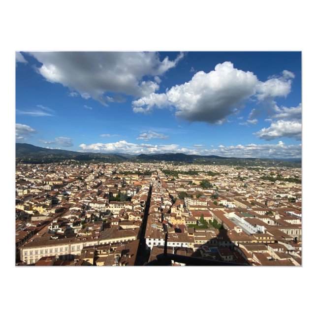 From the top of the Duomo in Florence, Italy Photo Print (Front)