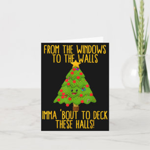 From The Window To The Wall Christmas Tree Em Xmas Card