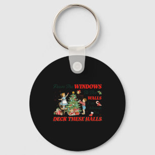 From The Windows To The Walls Cute Christmas Holid Key Ring
