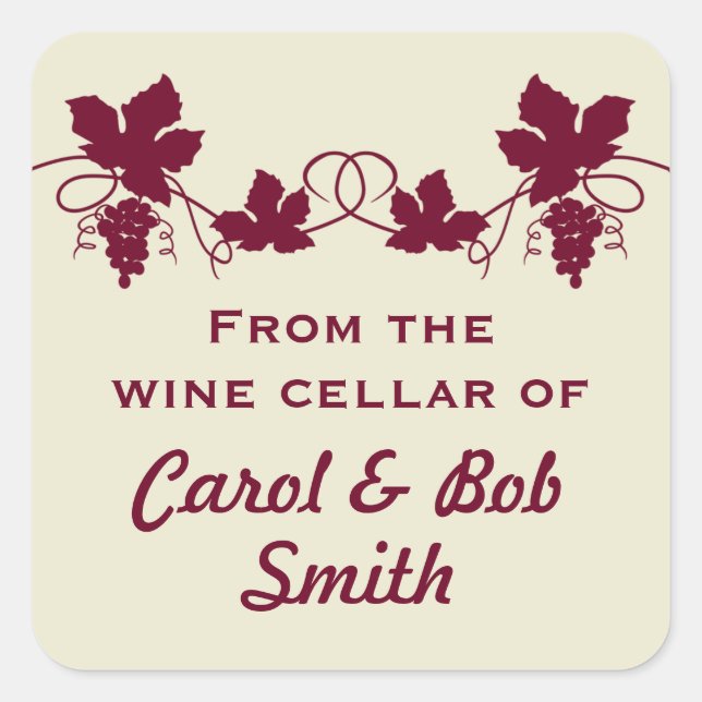 From the Wine Cellar of Stickers (Front)