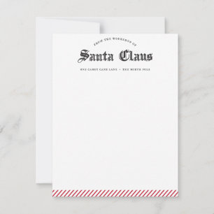 From The Workshop of Santa Claus Stationery, Card