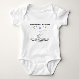 From Tryptophan To Serotonin (Chemistry Humour) Baby Bodysuit