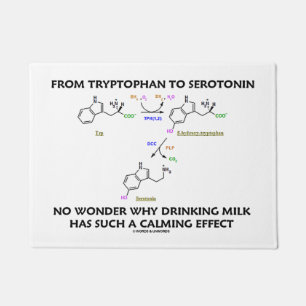 From Tryptophan To Serotonin Milk Calming Effect Doormat