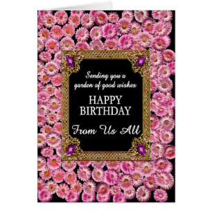 From Us All Birthday Pink Daisies