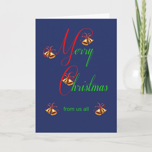 From Us All Christmas Bells Holiday Card (Front)