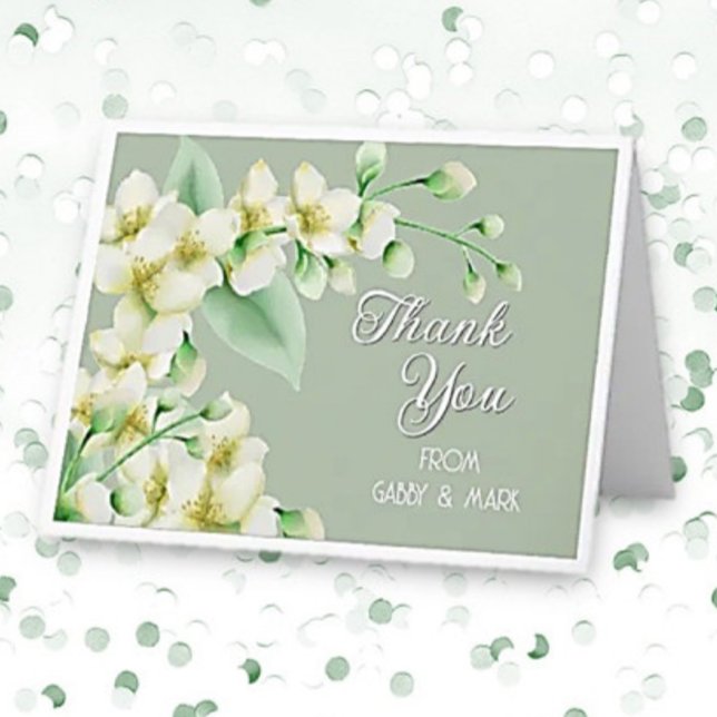 From Us! Floral Personalised Thank You Card (Creator Uploaded)