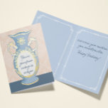 From Vintage to Antique Funny Birthday Card<br><div class="desc">A birthday card for the antique lover, vintage hunter and thrift store stalker, the clever and funny copywriting pokes gentle fun at the person's advancing age while still telling them how priceless they are to you. Real shiny metallic foil adds a feeling of luxe elegance to this antique flower vase...</div>