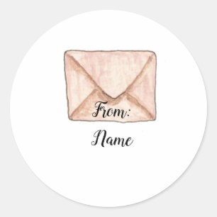 From Watercolor Envelope Sticker