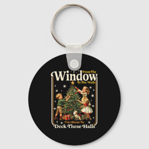 From Windows To Walls Holiday Party Funny Adult Hu Key Ring