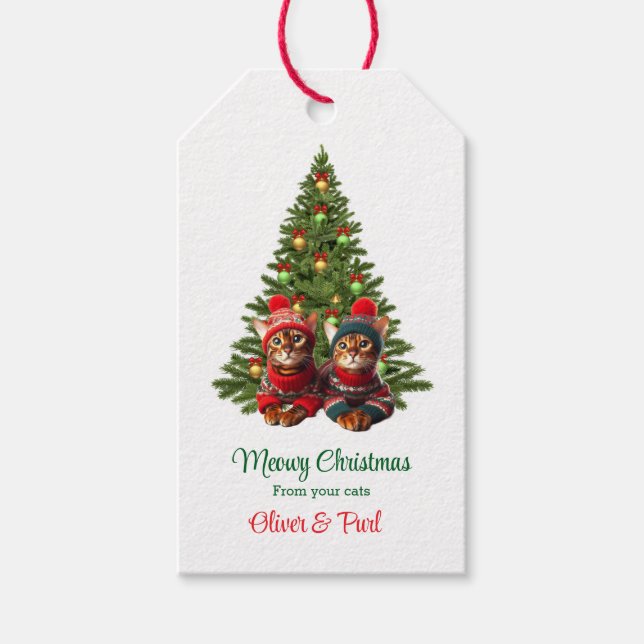 From Your Cats Christmas Gift Tag (Front)
