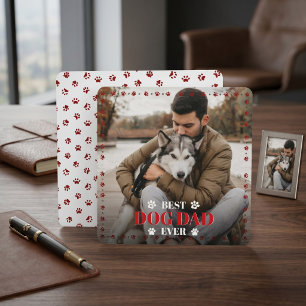 From Your Dog Red Flat Dog Dad Father's Day Holiday Card