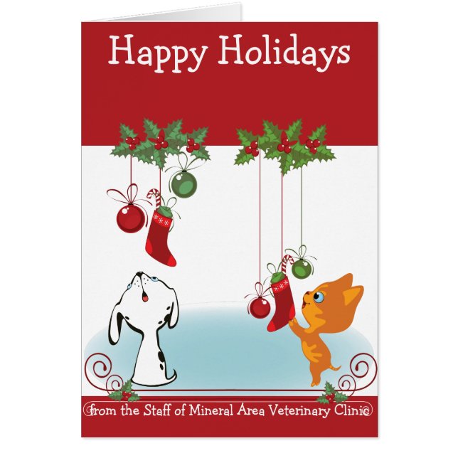 From Your Veterinary Clinic Holiday Greeting Pets (Front)