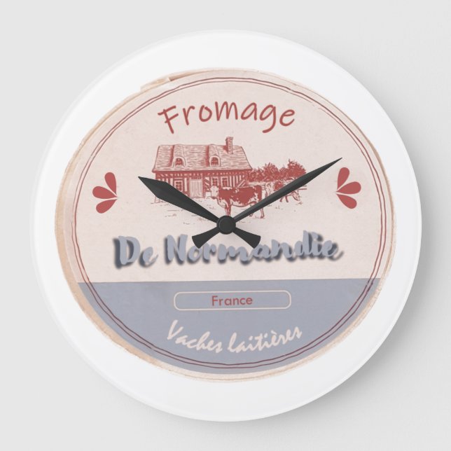 Fromage de normandie large clock (Front)