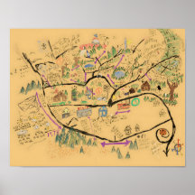 Fromville Map, Victor Map Redrawn, Horror Fan Gift