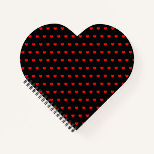 Fron Side: Black And Red Hearts - Back: Vice Versa Notebook
