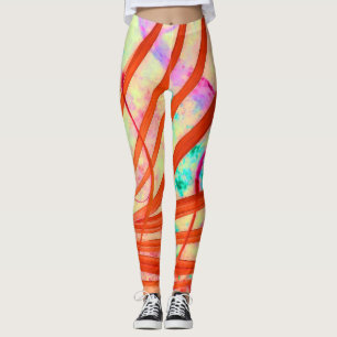 Fronds Go Red Leggings