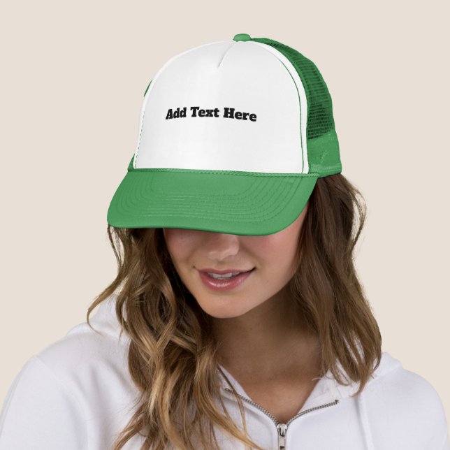 Front Add Text Here Stylish Visor Elegant-Cap Trucker Hat (In Situ)