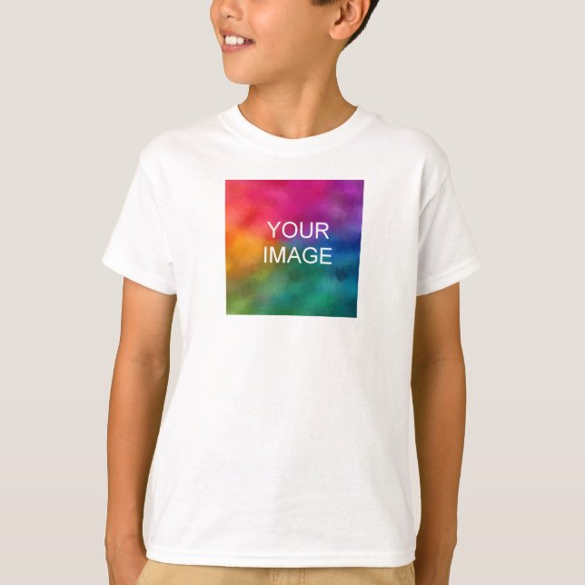 Front And Back Design Add Image White Template Boy T-Shirt (Front)