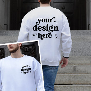 Front and Back Design Custom Logo Personalised  Sweatshirt