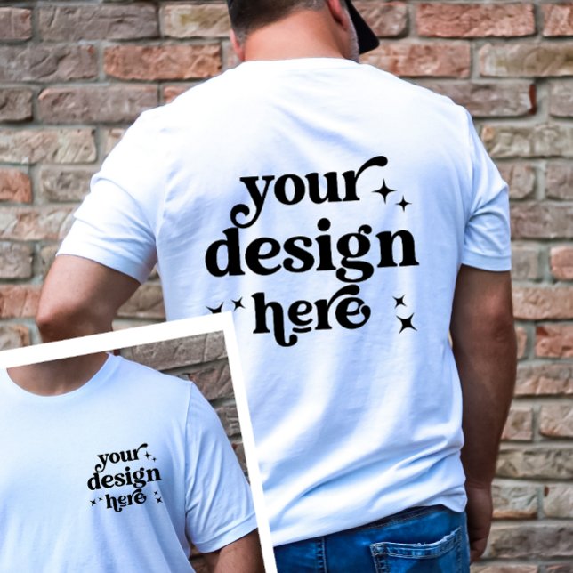 Front and Back Design Custom Logo Personalised  Tri-Blend Shirt (Creator Uploaded)
