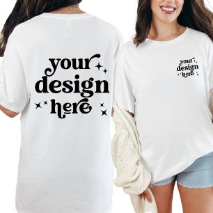 Front and Back Design Custom Logo Personalised  Tri-Blend Shirt