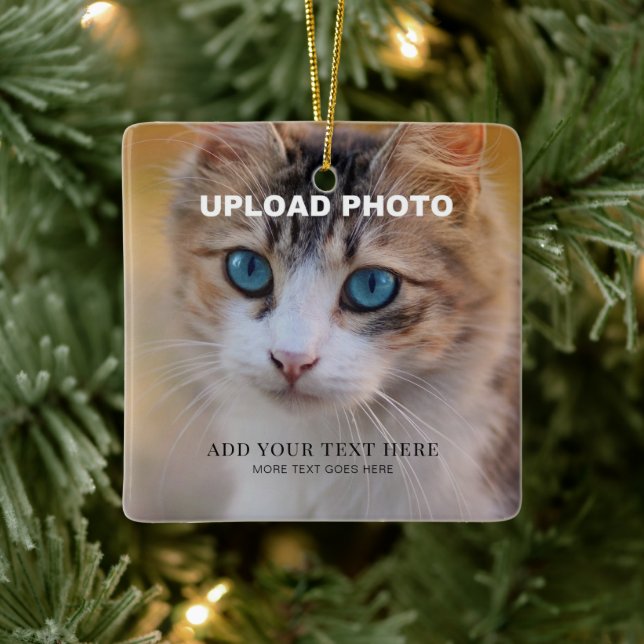 Front And Back Double Sided Printing Pet Memorial Ceramic Ornament (Tree)