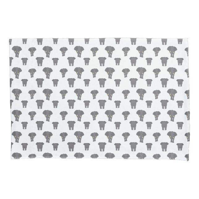 Front and Back Elephant Pattern African Animal Pillowcase (Front)