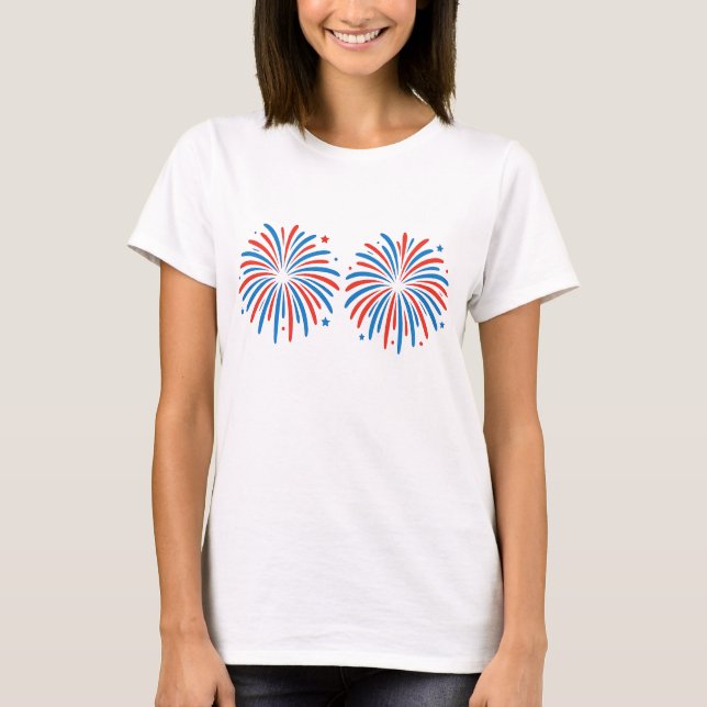 (Front And Back) I'm Just Here For The Fireworks T-Shirt (Front)