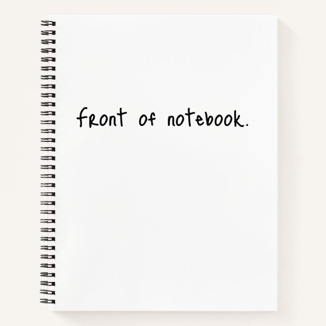 Front and Back of Notebook (Front)