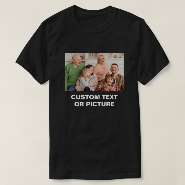Front and BacK Text Birthday Gift Personalised Tex T-Shirt (Design Front)
