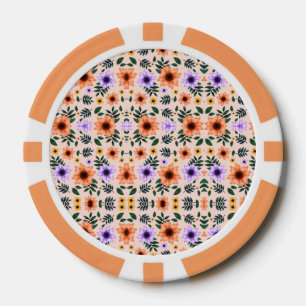 Front and back views of a poker chip 