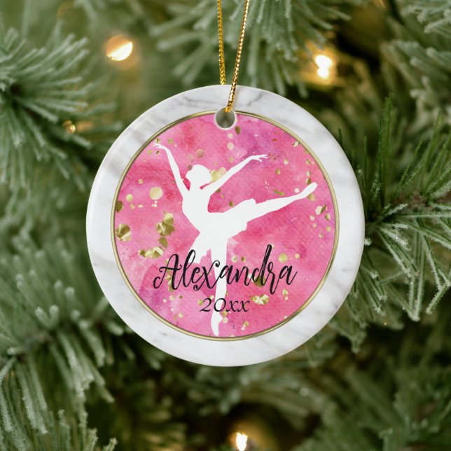 Front/Back Ballerina Ballet Girls Elegant Dance Ceramic Tree Decoration (Tree)