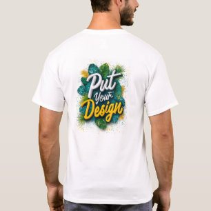 Front & Back Custom Logo Personalised Design T-Shirt