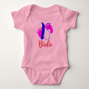 Front & Back Design - Newborn Letter & Name Girl Baby Bodysuit