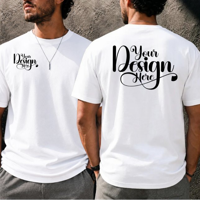 Front & Back Logo Personalised Business Branding  T-Shirt (Creator Uploaded)