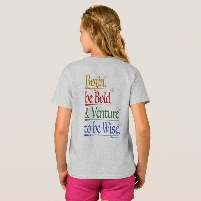 Front & Back - Magical Horace Quote Kids T-Shirt  (Back Full)