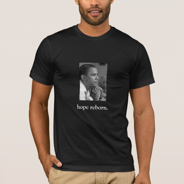 FRONT/BACK OBAMA/hope reborn/speech quote T-Shirt (Front)