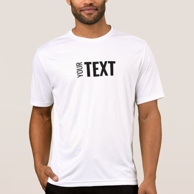 Front & Back Print Activewear Sport Your Text Mens T-Shirt (Front)