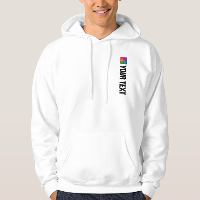 Front & Back Print Mens Template Modern Elegant Hoodie (Front)