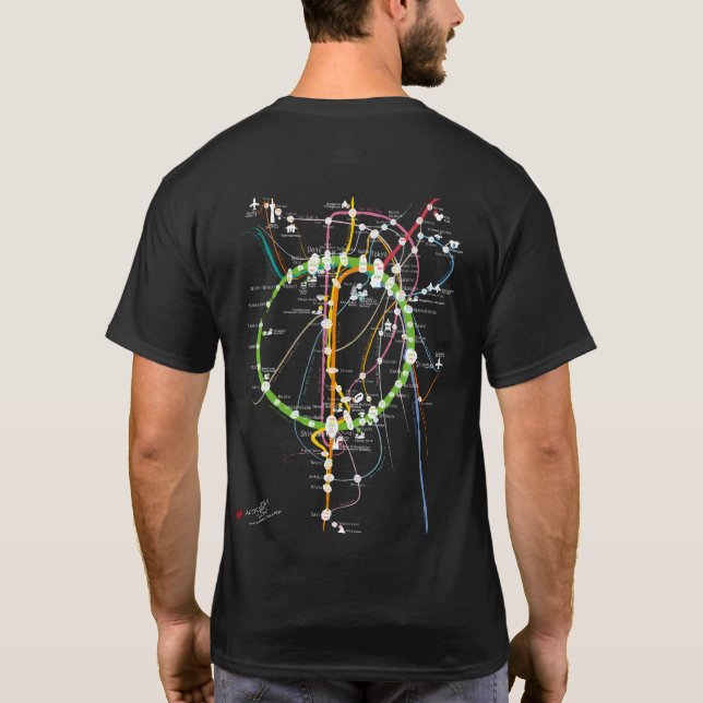 Front brushed back Access to Landmark in Tokyo T-Shirt (Back)