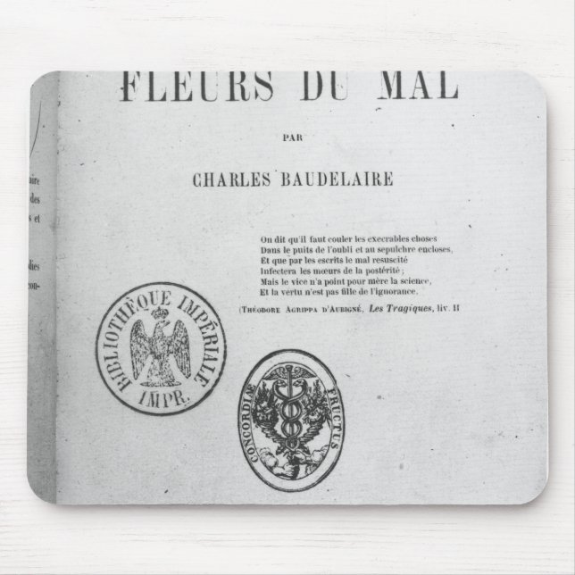 Front Cover, First Edition of 'Les Fleurs du Mouse Pad (Front)