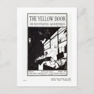 Front cover of the prospectus for 'The Yellow Book Postcard